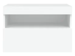 Ølstykke Mueble de TV de pared con luces LED blanco 60x30x40 cm