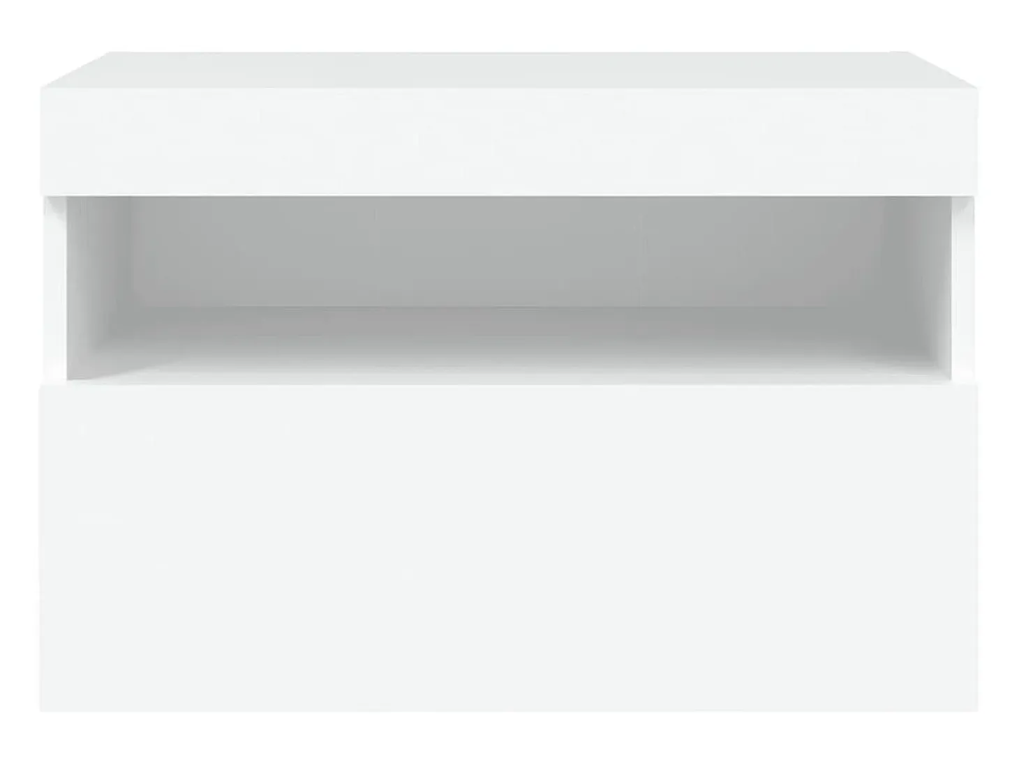 Ølstykke Mueble de TV de pared con luces LED blanco 60x30x40 cm