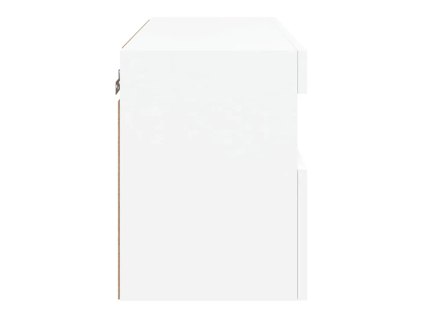 Ølstykke Mueble de TV de pared con luces LED blanco 60x30x40 cm