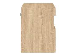 Ølstykke Mueble de TV de pared con luces LED roble Sonoma 40x30x40 cm