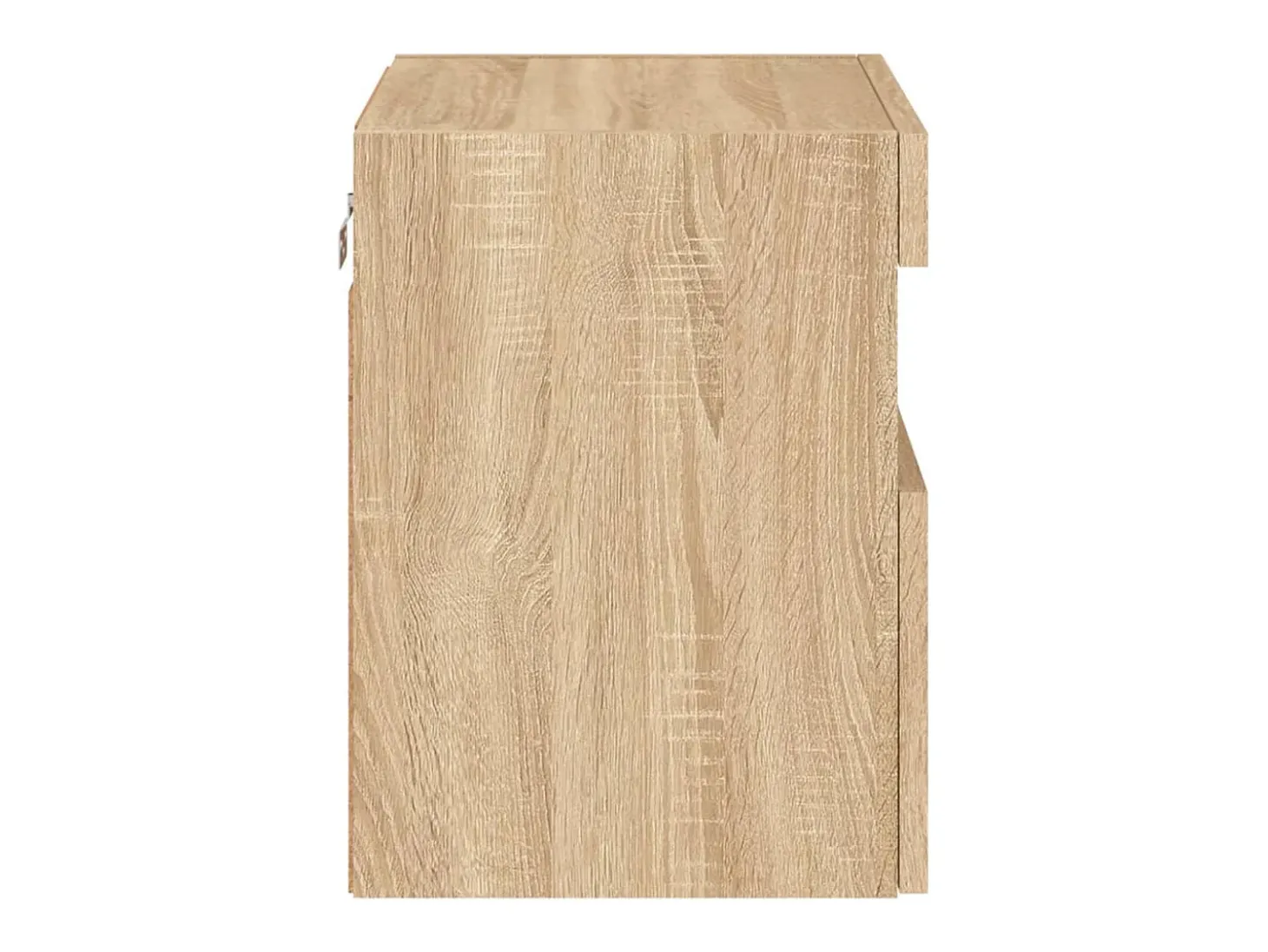 Ølstykke Mueble de TV de pared con luces LED roble Sonoma 40x30x40 cm