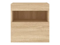 Ølstykke Mueble de TV de pared con luces LED roble Sonoma 40x30x40 cm