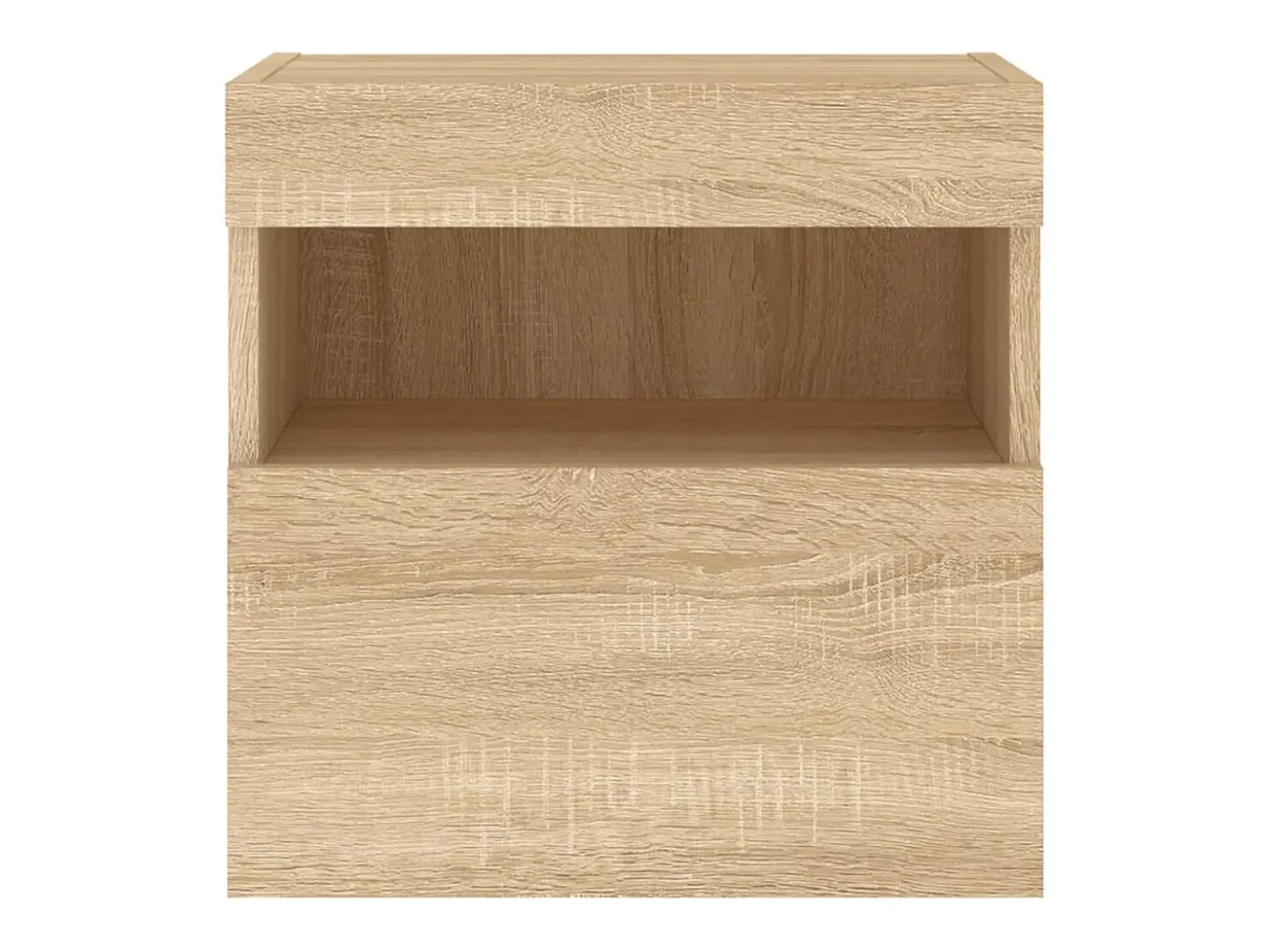 Ølstykke Mueble de TV de pared con luces LED roble Sonoma 40x30x40 cm