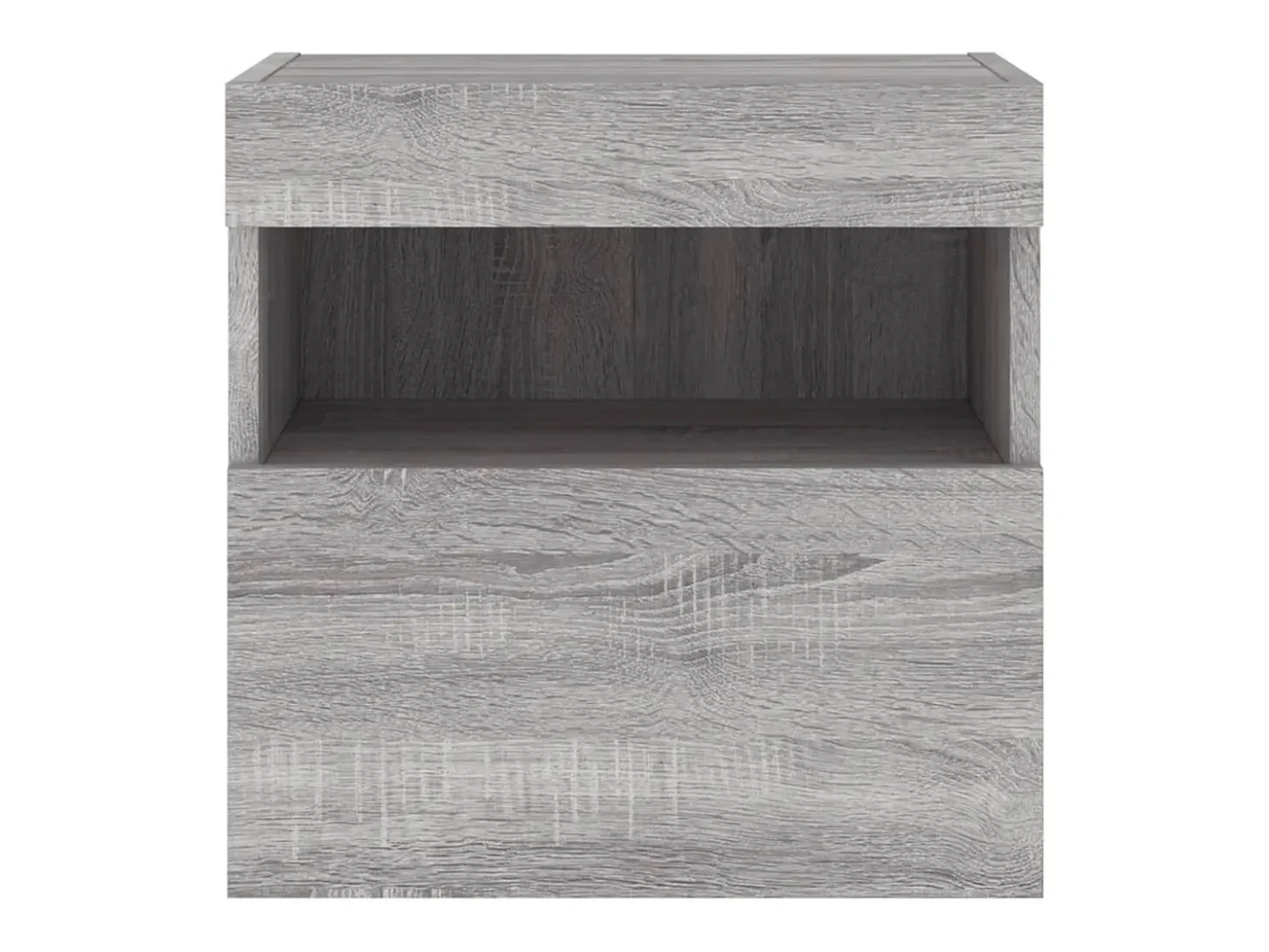 Ølstykke Mueble de TV de pared con luces LED gris Sonoma 40x30x40 cm