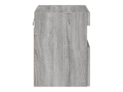 Ølstykke Mueble de TV de pared con luces LED gris Sonoma 40x30x40 cm