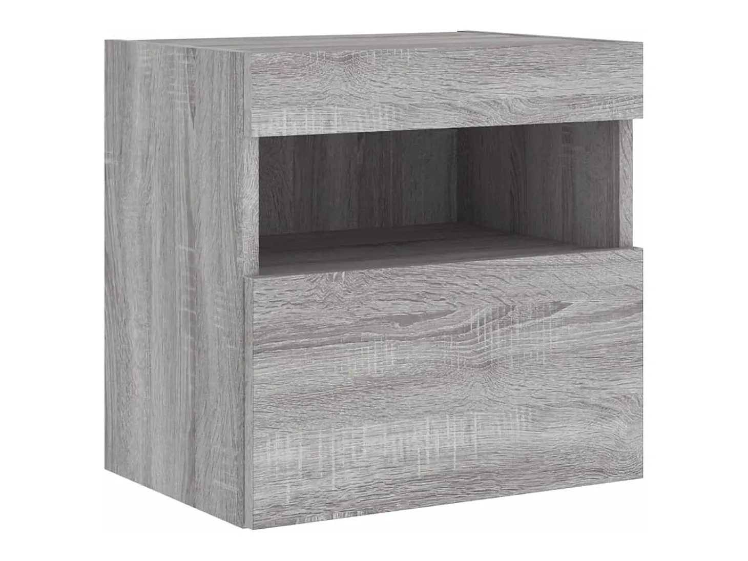 Ølstykke Mueble de TV de pared con luces LED gris Sonoma 40x30x40 cm