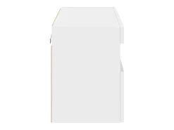 Ølstykke Mueble de TV de pared con luces LED blanco 80x30x40 cm