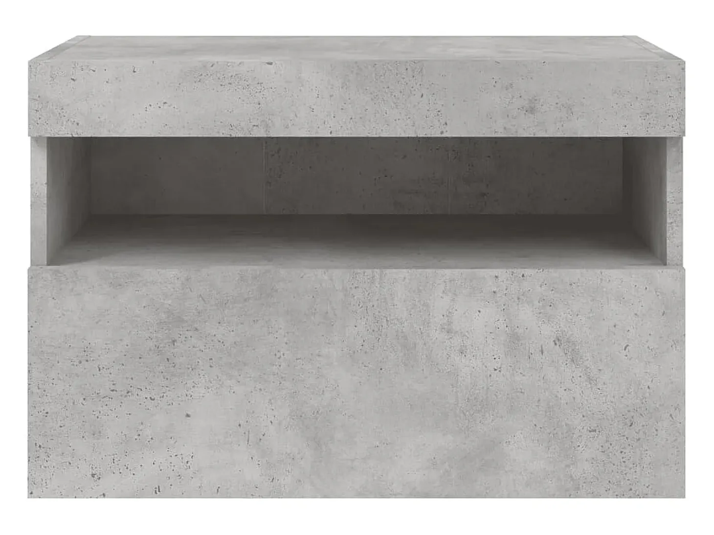 Ølstykke Mueble de TV de pared con luces LED gris hormigón 60x30x40 cm