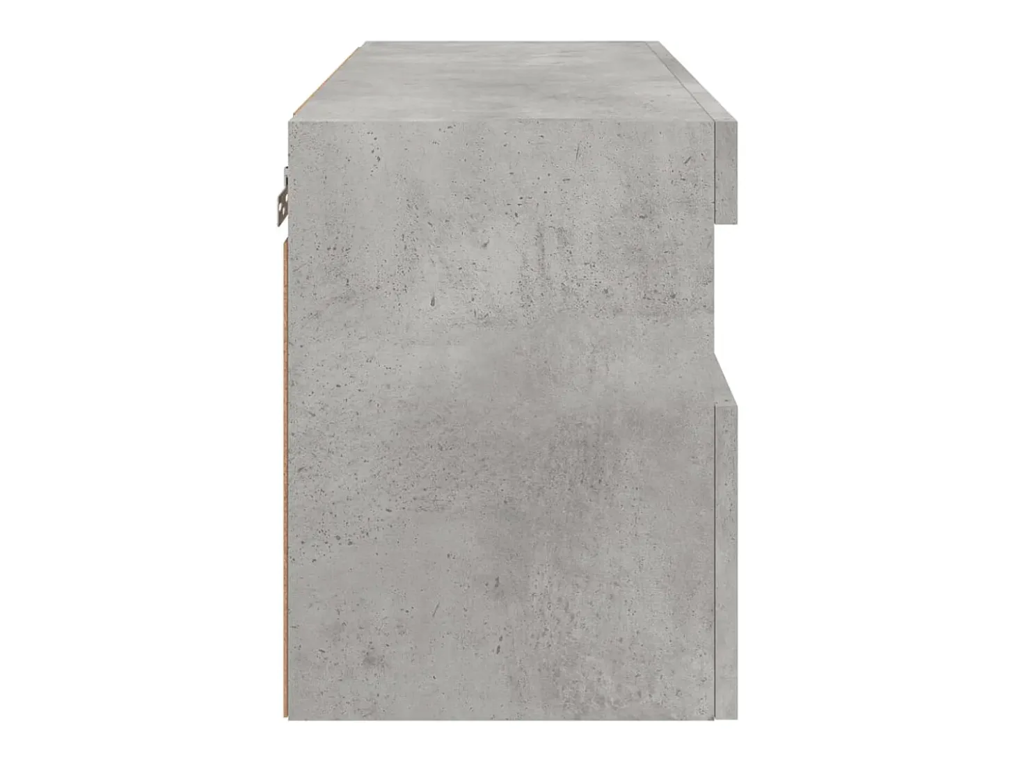 Ølstykke Mueble de TV de pared con luces LED gris hormigón 60x30x40 cm