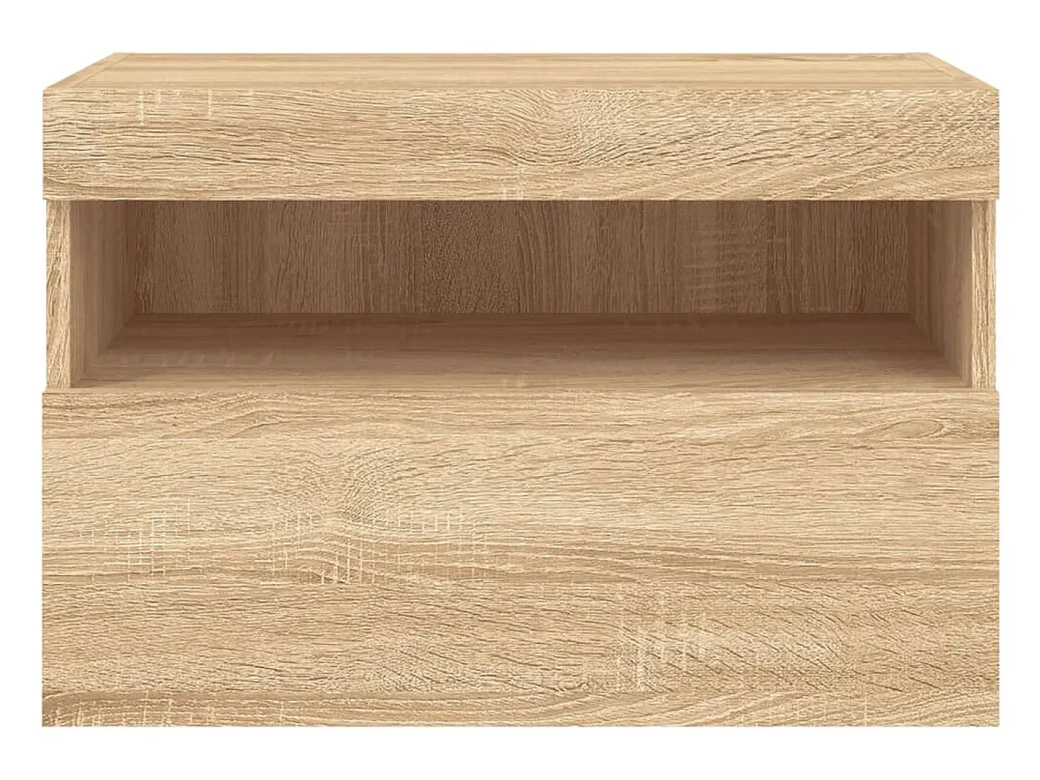 Ølstykke Mueble de TV de pared con luces LED roble Sonoma 60x30x40 cm