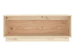 Lysira Mueble de TV de madera maciza de pino 90x35x35 cm
