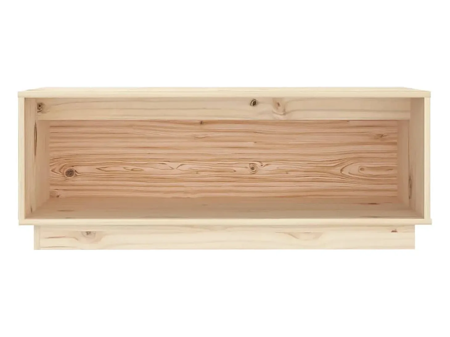 Lysira Mueble de TV de madera maciza de pino 90x35x35 cm