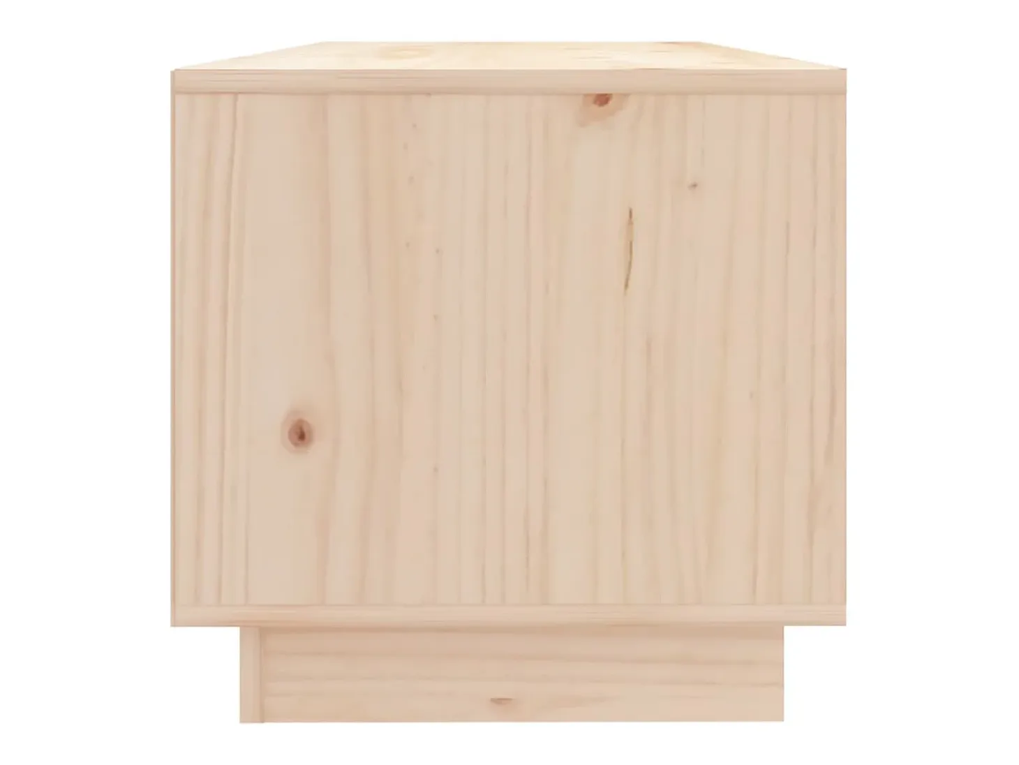Lysira Mueble de TV de madera maciza de pino 90x35x35 cm