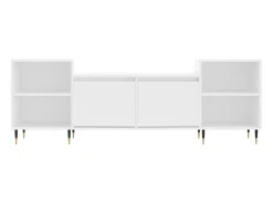 Malik Blake Mueble para TV madera contrachapada blanco 160x35x55 cm