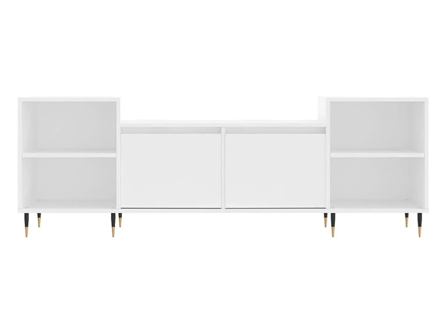 Malik Blake Mueble para TV madera contrachapada blanco 160x35x55 cm