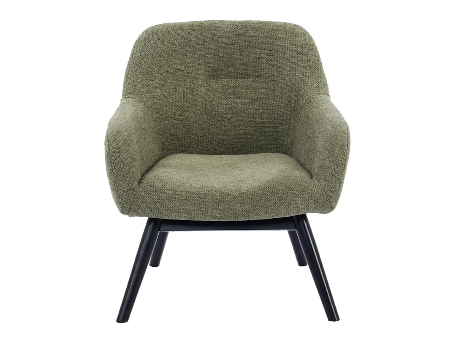 MALMO-Sillón de madera negra y tela Trendy Sauge