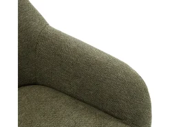 MALMO-Sillón de madera negra y tela Trendy Sauge