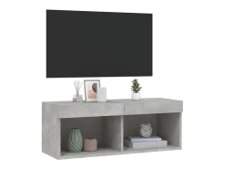 Mano Mueble para TV con luces LED gris hormigón 80x30x30 cm