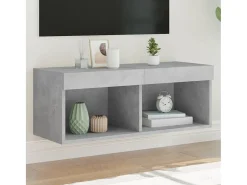 Mano Mueble para TV con luces LED gris hormigón 80x30x30 cm