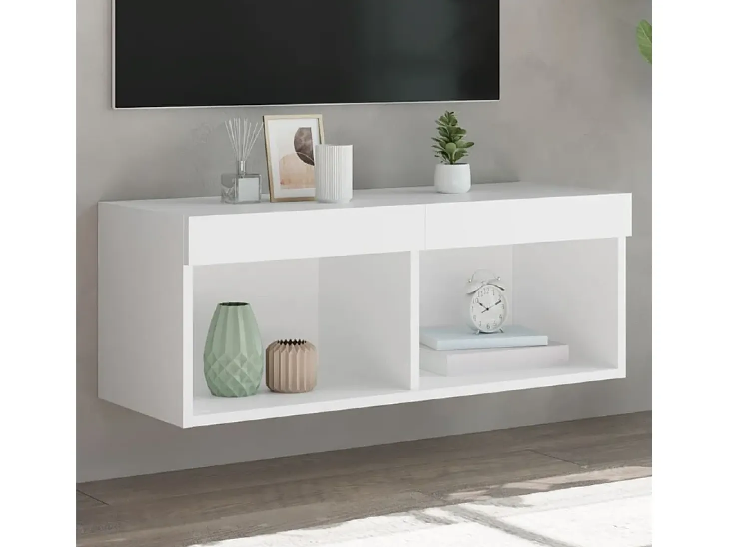 Mano Mueble para TV con luces LED blanco 80x30x30 cm