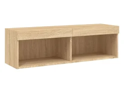 Mano Mueble para TV con luces LED roble Sonoma 100x30x30 cm