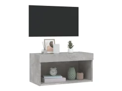 Mano Mueble para TV con luces LED gris hormigón 60x30x30 cm