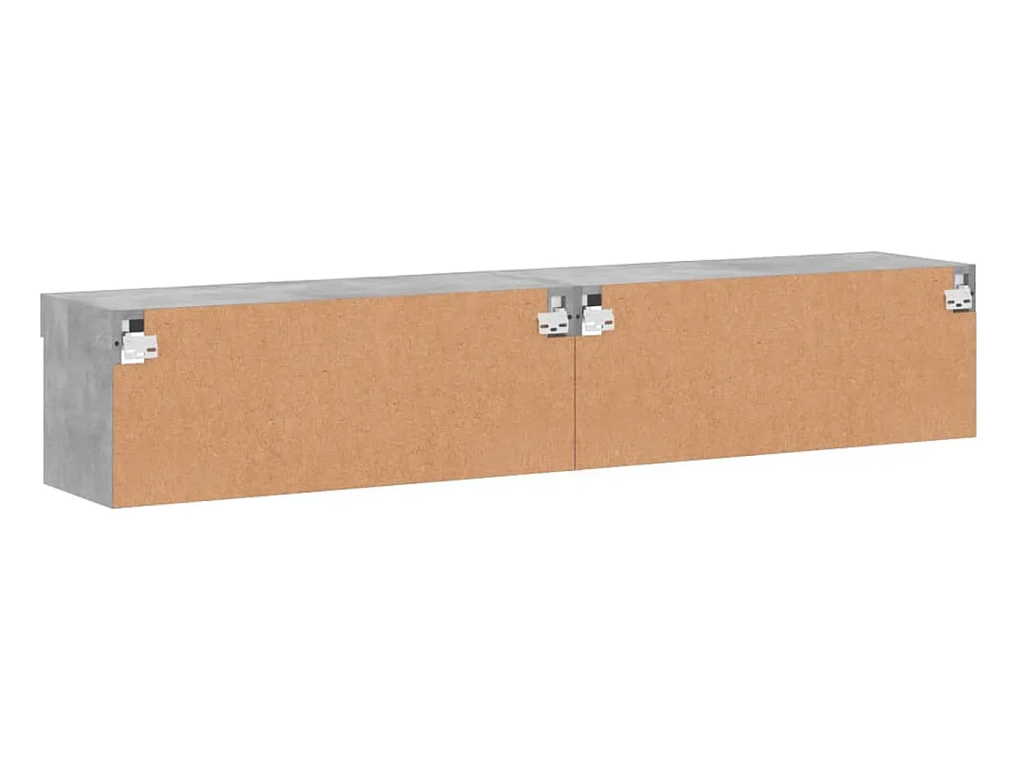 Mano Muebles de TV con luces LED 2 uds gris hormigón 80x30x30 cm