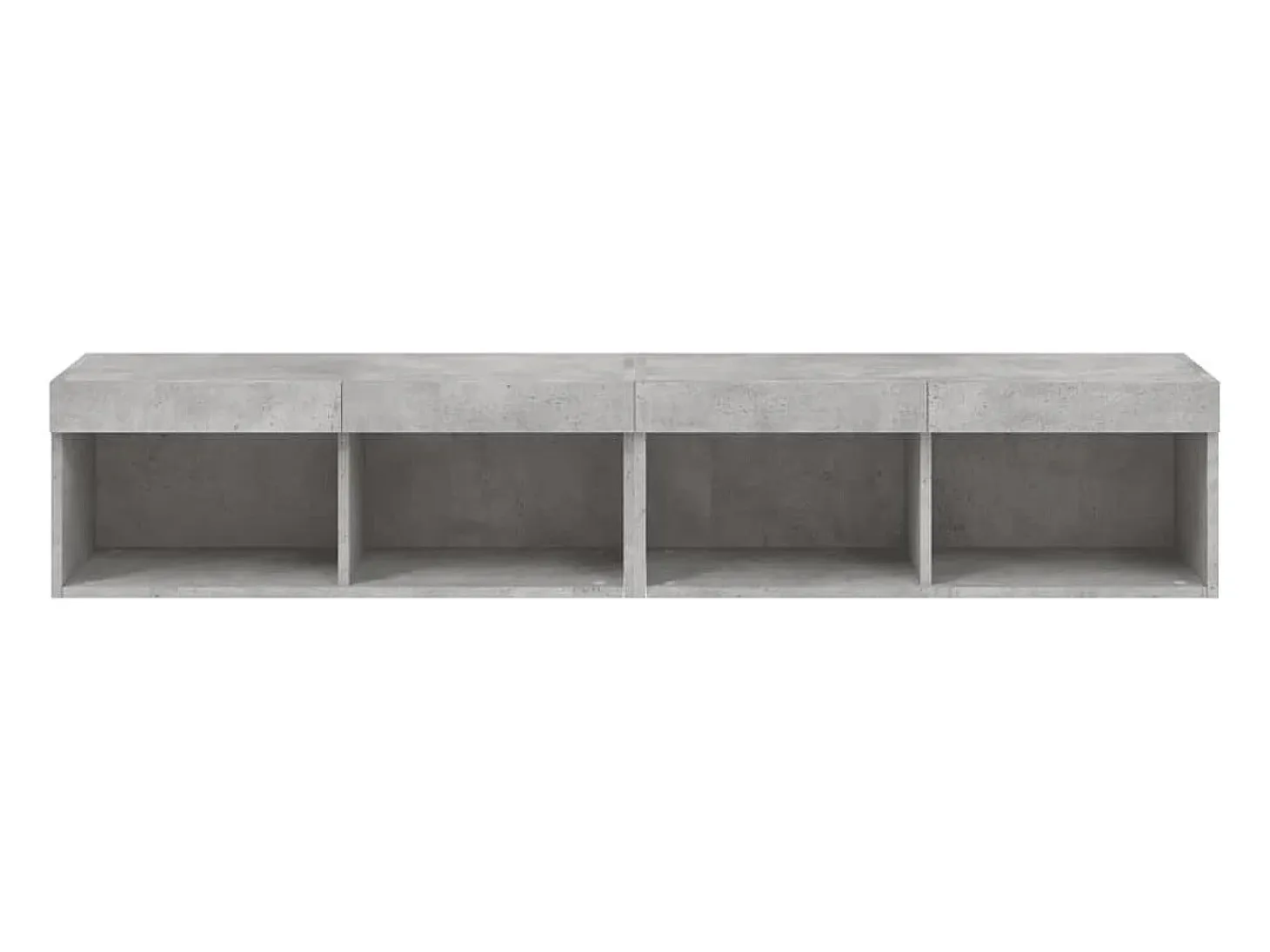 Mano Muebles de TV con luces LED 2 uds gris hormigón 80x30x30 cm