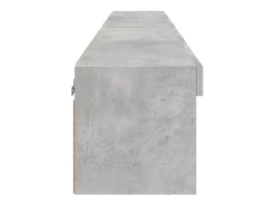 Mano Muebles de TV con luces LED 2 uds gris hormigón 80x30x30 cm