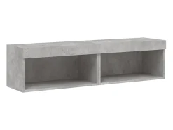 Mano Muebles para TV con luces LED 2 uds gris hormigón 60x30x30 cm