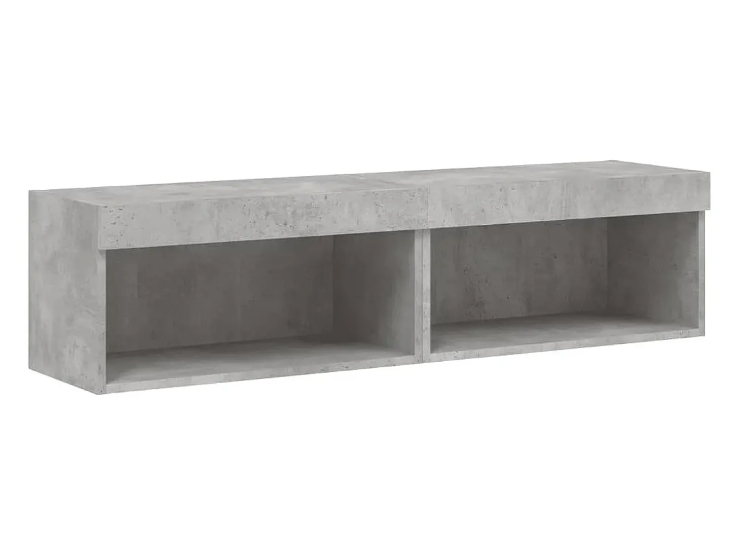 Mano Muebles para TV con luces LED 2 uds gris hormigón 60x30x30 cm