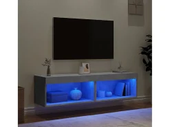 Mano Muebles para TV con luces LED 2 uds gris hormigón 60x30x30 cm