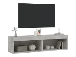 Mano Muebles para TV con luces LED 2 uds gris hormigón 60x30x30 cm