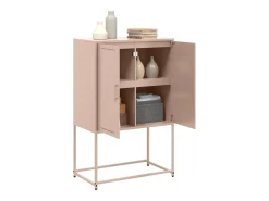 María Luz Mueble para TV de acero blanco 100,5x39x60,5 cm