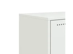María Luz Mueble para TV de acero blanco 100,5x39x60,5 cm
