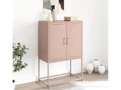 María Luz Mueble para TV de acero blanco 100,5x39x60,5 cm