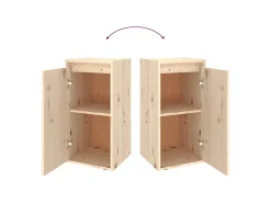 Marc-Jean-Claude Muebles para TV 2 piezas madera maciza de pino
