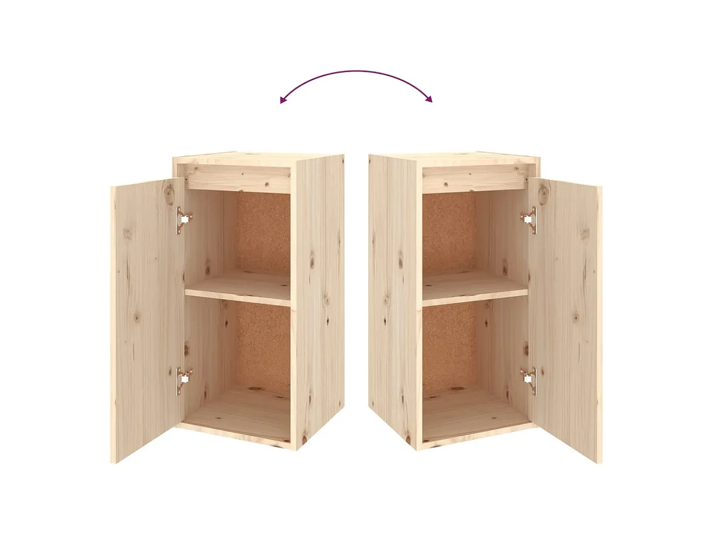 Marc-Jean-Claude Muebles para TV 2 piezas madera maciza de pino