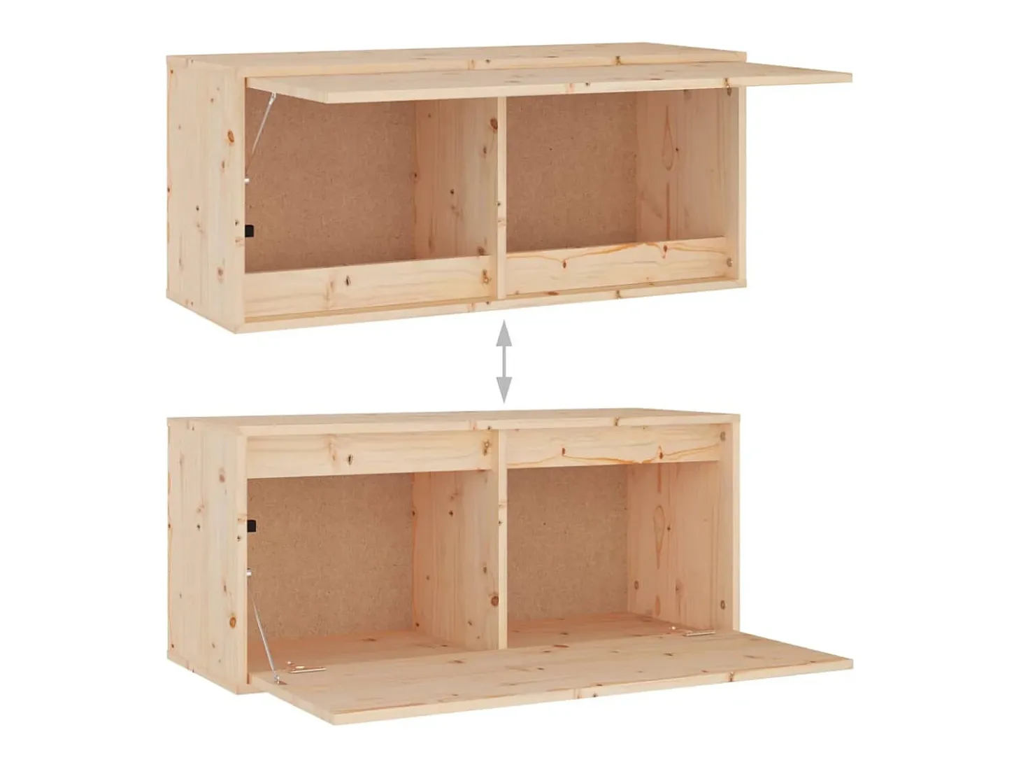 Marc-Jean-Claude Muebles para TV 2 piezas madera maciza de pino