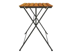 Marc-Joseph-Paul Mesa de cafetería plegable madera acacia y acero 100x54x71 cm