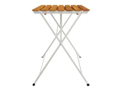 Marc-Joseph-Paul Mesa de cafetería plegable madera acacia y acero 100x54x71 cm