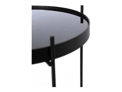 Marissa - Mesa de centro (38 x 38 x 43h) en cristal templado Negro