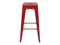 MCW-A73 Taburete de bar de metal (set de 4), rojo