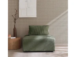 Módulo para sofá modular de pana, 1 plaza verde