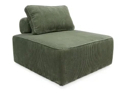 Módulo para sofá modular de pana, 1 plaza verde