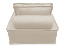 Módulo para sofá modular en tela lisa, 1 plaza crema