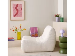 Módulo para sofá modular en borreguito texturizado, 1 plaza blanco