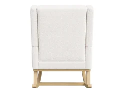 Mecedora con bolsillos laterales y soporte lumbar - Polar Teddy - Blanco