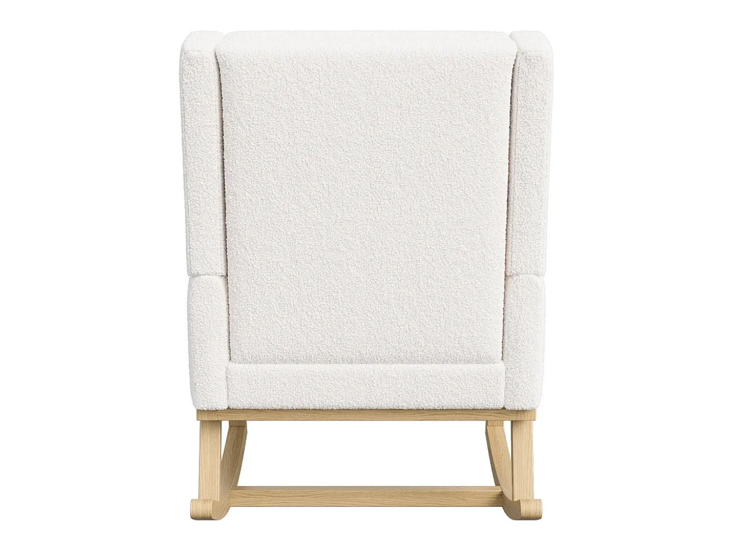 Mecedora con bolsillos laterales y soporte lumbar - Polar Teddy - Blanco