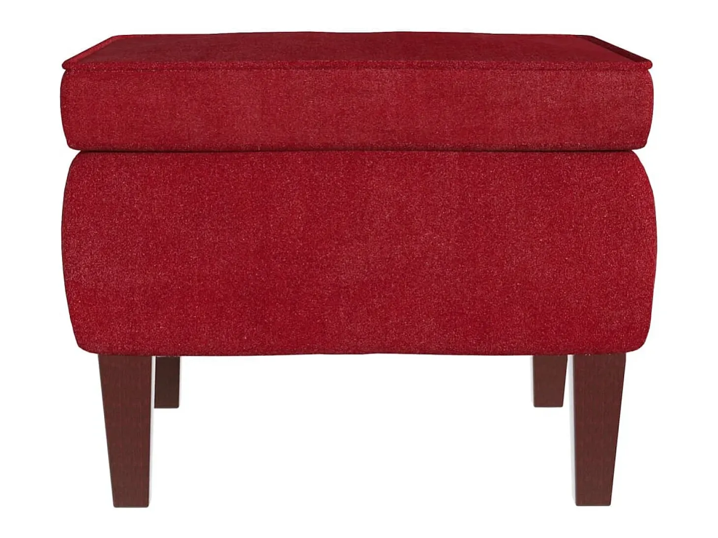Mecedora con patas de madera y taburete Burdeos